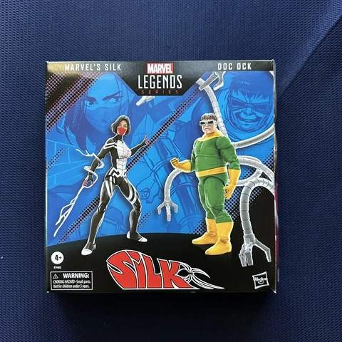 Marvel Legends Doc Ock Octopus 6” Figure Amazon Spider-Man Silk 2-Pack READ Cover