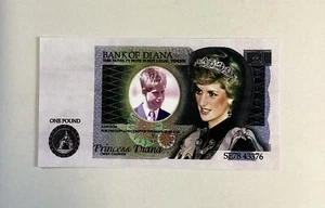 Lady Diana Prinzessin von Wales Neuheit £1 Banknote SOUVENIR GESCHENK - Bild 1 von 3