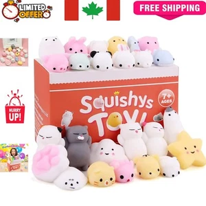 Lot de jouets Mochi Squishy - 25 jouets en caoutchouc souple assortis pour célébrations enfants - Photo 1 sur 10