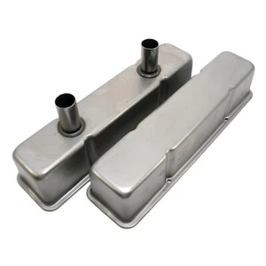 SBC Chevy Steel Circle Track Tall Valve Covers - IMCA Small Block 350 383 400 - Picture 1 of 2