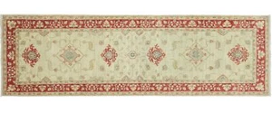 Afghan Feiner Ferahan Ziegler Teppich 80x250 Handgeknüpft Läufer Beige Floral - Picture 1 of 8