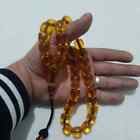 Antique genuine yellow miskey Bakelite Prayer beads TASBIH 90.5 Gram