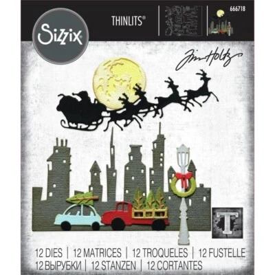 Tim Holtz Sizzix Thinlits Die ~ VAULT CHRISTMAS MAGIC ~ 666718 - Image 1 of 4