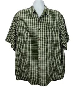 Pelle Pelle Marc Buchanan XLT Green Plaid Button-Up Shirt Men's Casual Wear - Picture 1 of 12