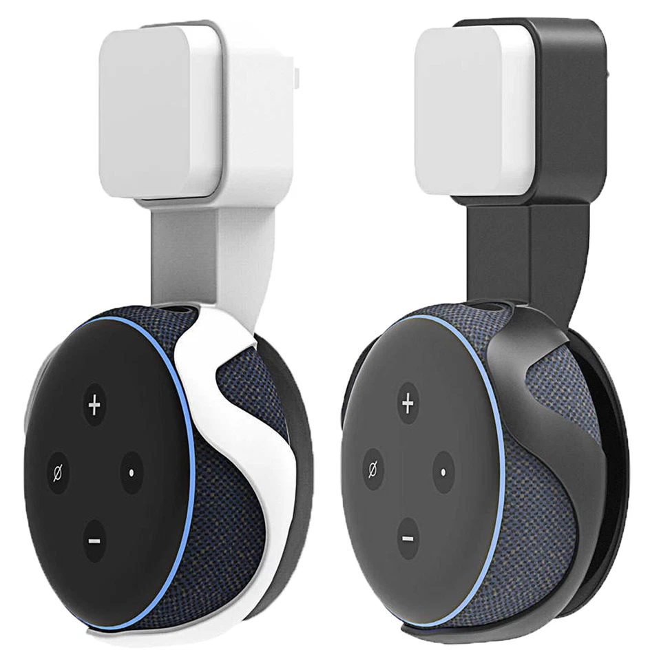 Wandhalterung für Amazon Echo Dot 3. Gen. Halterung Steckdose Schwarz Weiß V2 - Bild 1 von 1