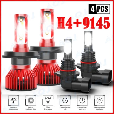 For Toyota Tacoma 2005-2010 2011 Combo 8000K Front LED Headlight + Fog Light Kit - Image 1 of 4