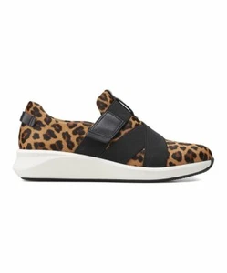 Clarks Women's UN Rio Strap Leopard Print Comfort Shoes Size 5.5 Slip-On Sneaker - Picture 1 of 9