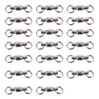  20 Pcs Rolling Fishing Swivel Eight Figure Ring Connector Solid