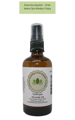 QUALIFIED NATUROPATH Food Grade Hydrogen Peroxide 3% H2O2 H-O-O-H Bond - Multiple Sizes Available