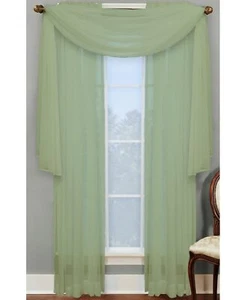 MSRP $20 Miller Curtains Angelica Sheer Scarf Celadon Green Size 56x216in - Picture 1 of 1