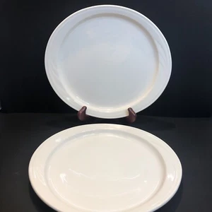 Syracuse China Cascade 2 Oval Plates Platters Cream Swirl Restaurant Ware 10.75" - Picture 1 of 7