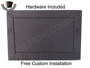 Accordion Back Pad Black Nylon Bellows Protector Assorted Sizes w/ Black Rivets - Picture 1 of 11
