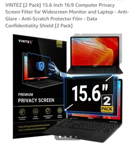 VINTEZ [2 Pack] 15.6 Inch 16:9 Computer Privacy Screen Filter for Widescreen... - Picture 1 of 7