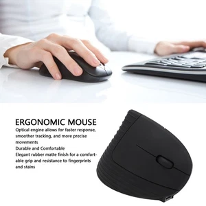 Right Handed Ergonomic Mouse Wireless Vertical Mouse Rechargeable Matte Fini NEW - Afbeelding 1 van 12