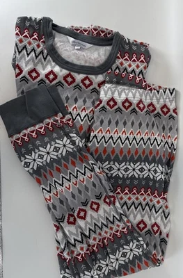 Juego de pijama manga larga de 2 piezas de algodón orgánico Fair Isle The Company Store L Foto 1 de 4