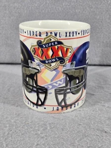 Super Bowl XXXV Ceramic Coffee Mug, Baltimore Ravens/NY Giants, Tampa FL, NFL - Picture 1 of 9