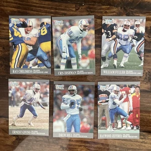 Lote de conjunto completo Fleer Ultra Oilers 1991 (11 cartas) casi nuevo Moon • Givens • Jeffires - Imagen 1 de 4