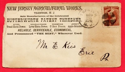 U.S. Advertising Cover:  For  N. Jersey Agricultural Works.  / MB-411 - Image 1 of 2