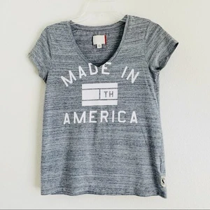 Tommy Hilfiger Women’s T Shirt Top Made In America Gray Size XS - Picture 1 of 6