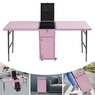 Plegable Enrollable Manicura Escritorio Estuche Cosmético Mesa Portátil Uñas Mesa Escritorio Foto 1 de 4