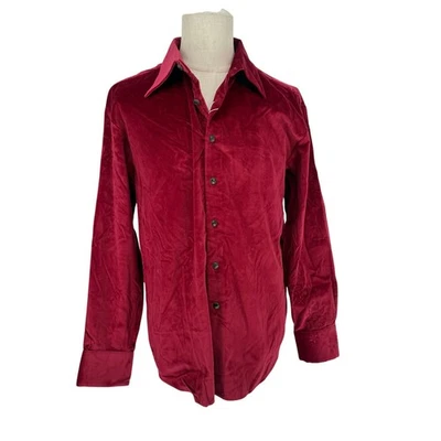 Robert Graham Button Front Long Sleeve Collector's Piece Red Embroidered XL - Image 1 of 4