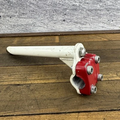 Old School BMX Stem Red White Neck 1 in Threaded Quill OG 1980s - Image 1 of 4
