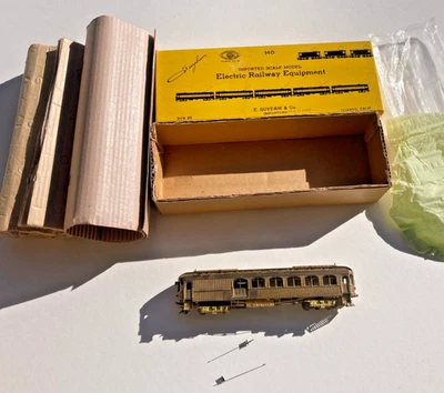 Vintage Suydam Brass #126 Wood Interurban Combine Brass Train Ho Scale - Image 1 of 4