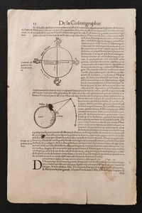 POSIZIONE VIAGGIO TERRA ROTONDA XILOGRAFIA SEBASTIAN MUNSTER - Foto 1 di 2