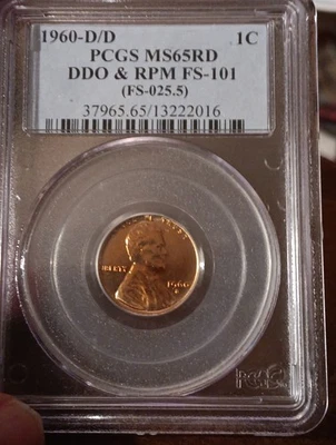 👉1960-D/D 1C DDO FS-101 Sm/Lg Date ( RD Lincoln Penny  - Image 1 of 2