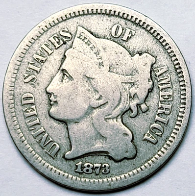 1873 Philadelphia Mint Three Cent Nickel Coin - Image 1 of 2
