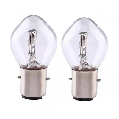 2Pcs Headlight Halogen Lamp Scooter 35W B35 BA20D Clear Plastic Universal 12V ' - Image 1 of 4