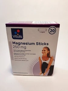 2 x Vitalis Magnesium Waldfrucht 250mg mit Vitamin, je 20 Sticks - Bild 1 von 5