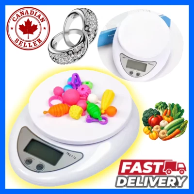 Báscula digital de alimentos 5000 g con pantalla LED balanza de peso portátil de alta precisión Foto 1 de 4