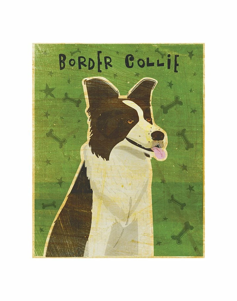 Border Collie Dog, John Golden, Wall Decor Home Art Print Poster 14" x 11"   978 - Image 1 of 1