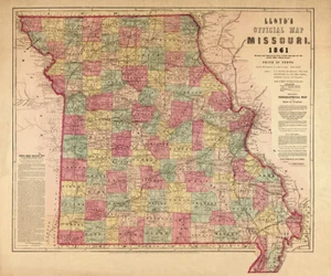 1861 Map of The State of Missouri - Picture 1 of 3