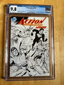 ACTION COMICS #1000 CGC 9.8 - DAN JURGENS SKETCH EDITION COVER- WRAPAROUND CVR! - Picture 1 of 5