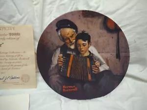 Norman Rockwell Collectors Plate The Music Maker Number 8844AK Made By Knowles - Picture 1 of 12