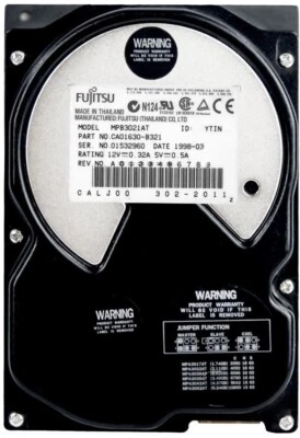 FESTPLATTE FUJITSU MPB3021AT 2.1GB 5400U/min 256KB CACHE PATA IDE ATA 3.5'' Zoll - Bild 1 von 3