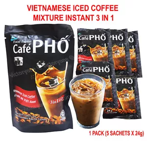 Mezcla de café instantánea 3 en 1 café helado vietnamita premium 5 sobres envío gratuito - Imagen 1 de 7