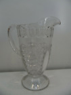 Pitcher Clear pressed glass(1021G4) Vintage smoke free