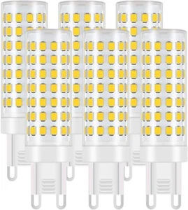 6Pack G9 LED Light Bulbs 3000K Warm White 7W = 80W Halogen, Bi-Pin, Non-Dimmable - Picture 1 of 6