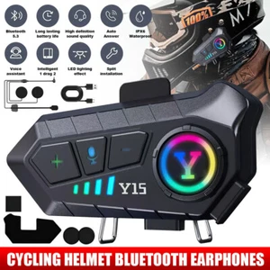 Motorcycle Helmet Bluetooth Headset Bluetooth Headphone Speakers for Dirt Bike - Picture 1 of 12