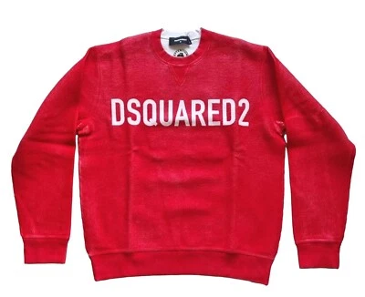 Dsquared2 Felpa Sweater Airbrush Size S Sponge Effect Original S74GU0538 Nuova - Imagen 1 de 4