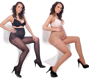 Mikrofaser Bequeme Umstands-Strumpfhose 40 DEN Schwangerschaft Strumpfhose S-XXL - Picture 1 of 3