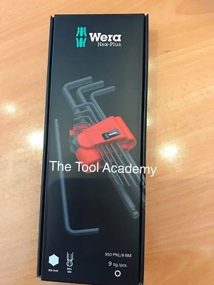 Wera Tools Hex Allen Key Set Extra Long 1.5mm - 10mm Boxed And Clip 950 PKL9 BM - Image 1 of 4