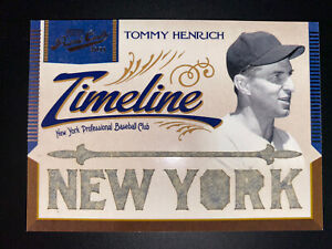 2011 Playoff Prime Cuts Custom Die-Cut City Name /25 Tommy Henrich NY Yankees