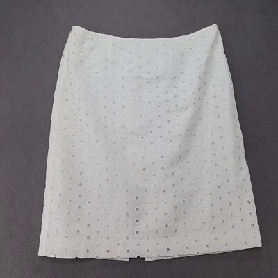 Falda Tahari Arthur S. Levine Talla 10 Blanca Completamente Forrada Foto 1 de 4