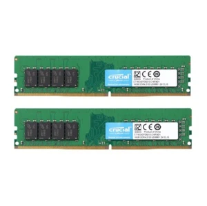 Crucial 32GB (2X 16GB ) DDR4 2133MHz PC4-17000 UDIMM Memory Ram CT16G4DFD8213 - Picture 1 of 5