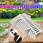 12pack Garden Plastic Fence Lawn Edging Border Panel Edge Fencing Yar