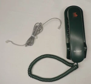 Vintage Sony Single Line Corded Landline Telephone Green IT-B3 - Zdjęcie 1 z 19
